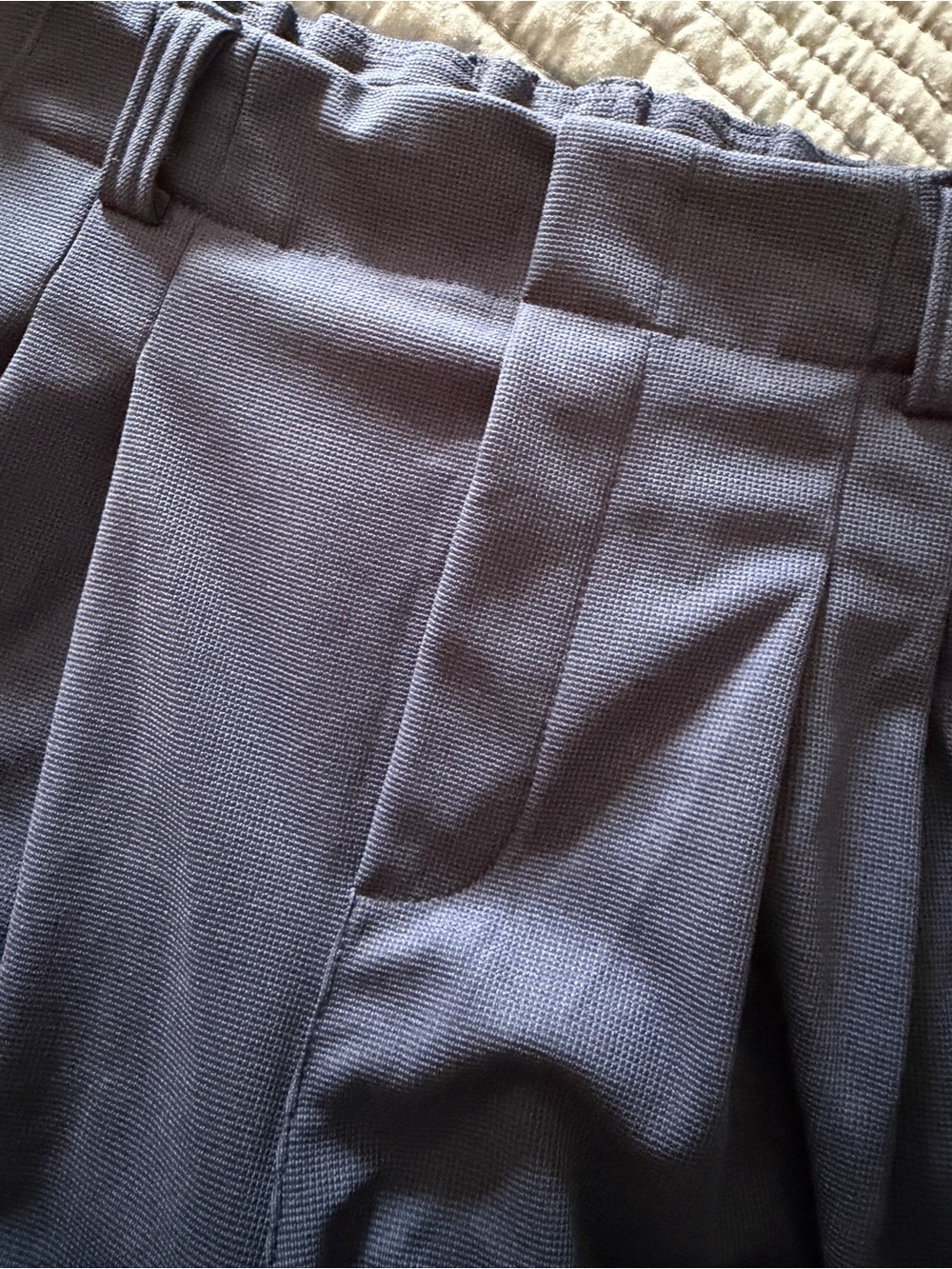 Halara NWT Flex High Waisted Pocket Wide Leg Waffle Work Pants; medium tall - Picture 5 of 9